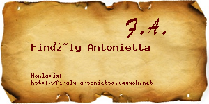 Finály Antonietta névjegykártya
