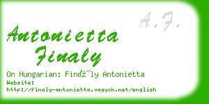 antonietta finaly business card